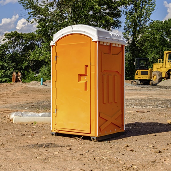 do you offer hand sanitizer dispensers inside the portable restrooms in Okabena